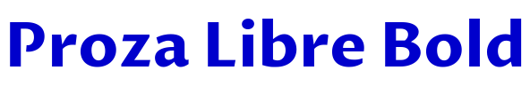 Proza Libre Bold шрифт